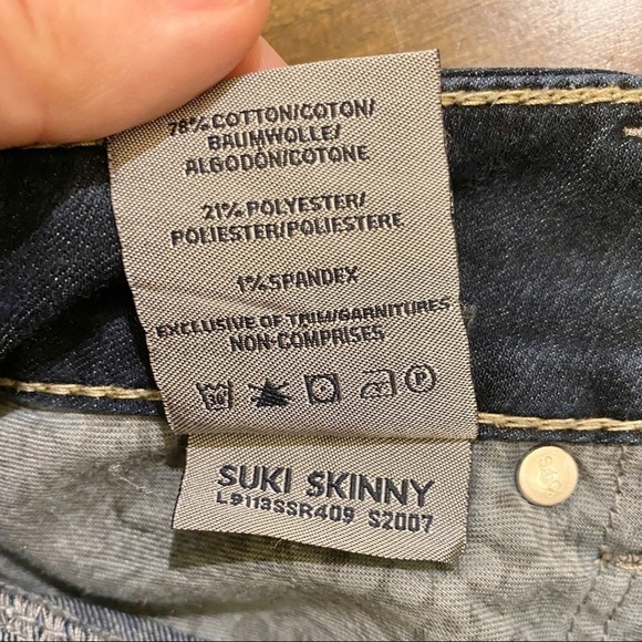 Silver Jeans Suki Skinny Low Rise Sz 27 (3/4) Dark Wash Jeans Back Flap Pockets - Picture 14 of 16